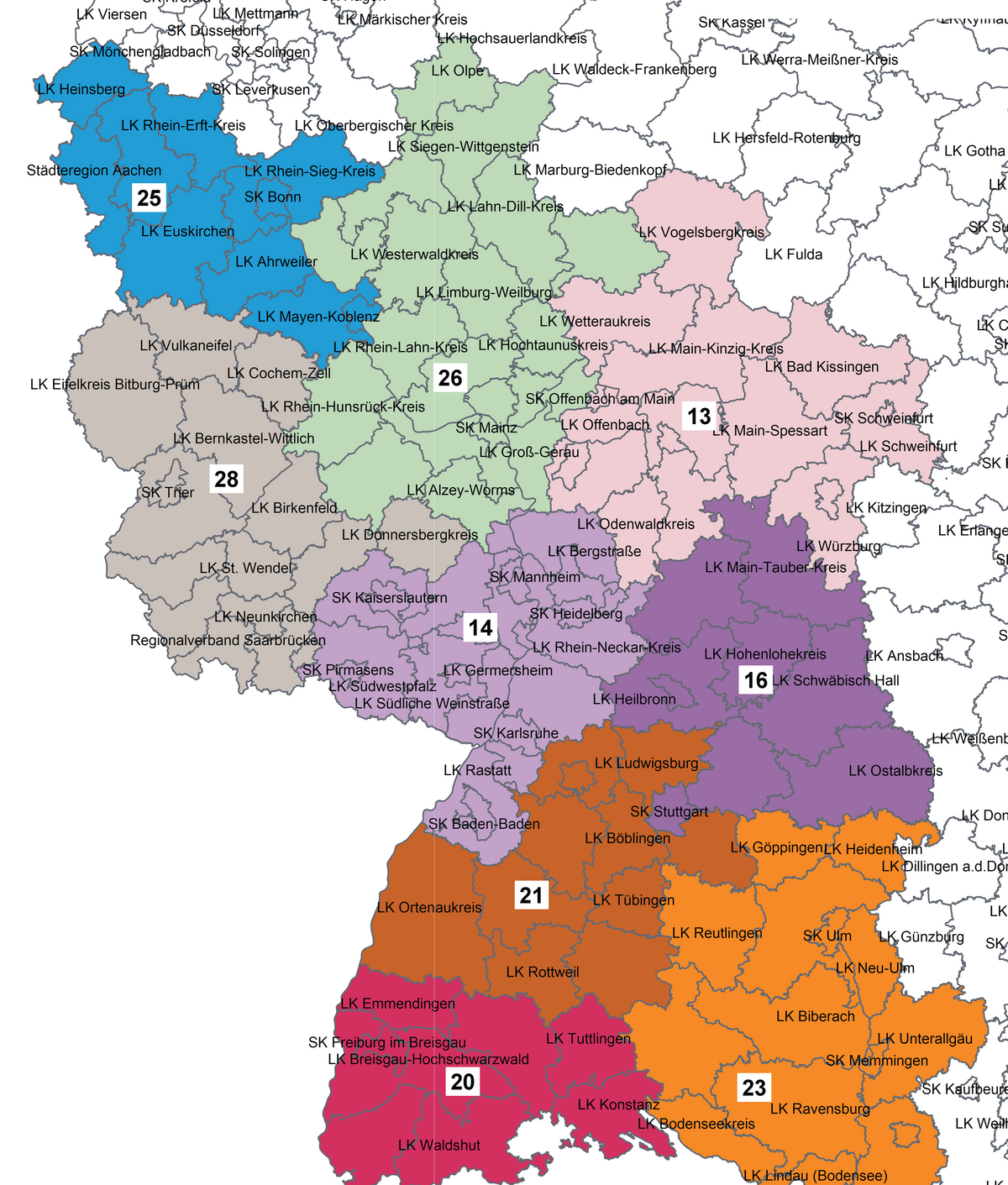 Gebiet Südwest
